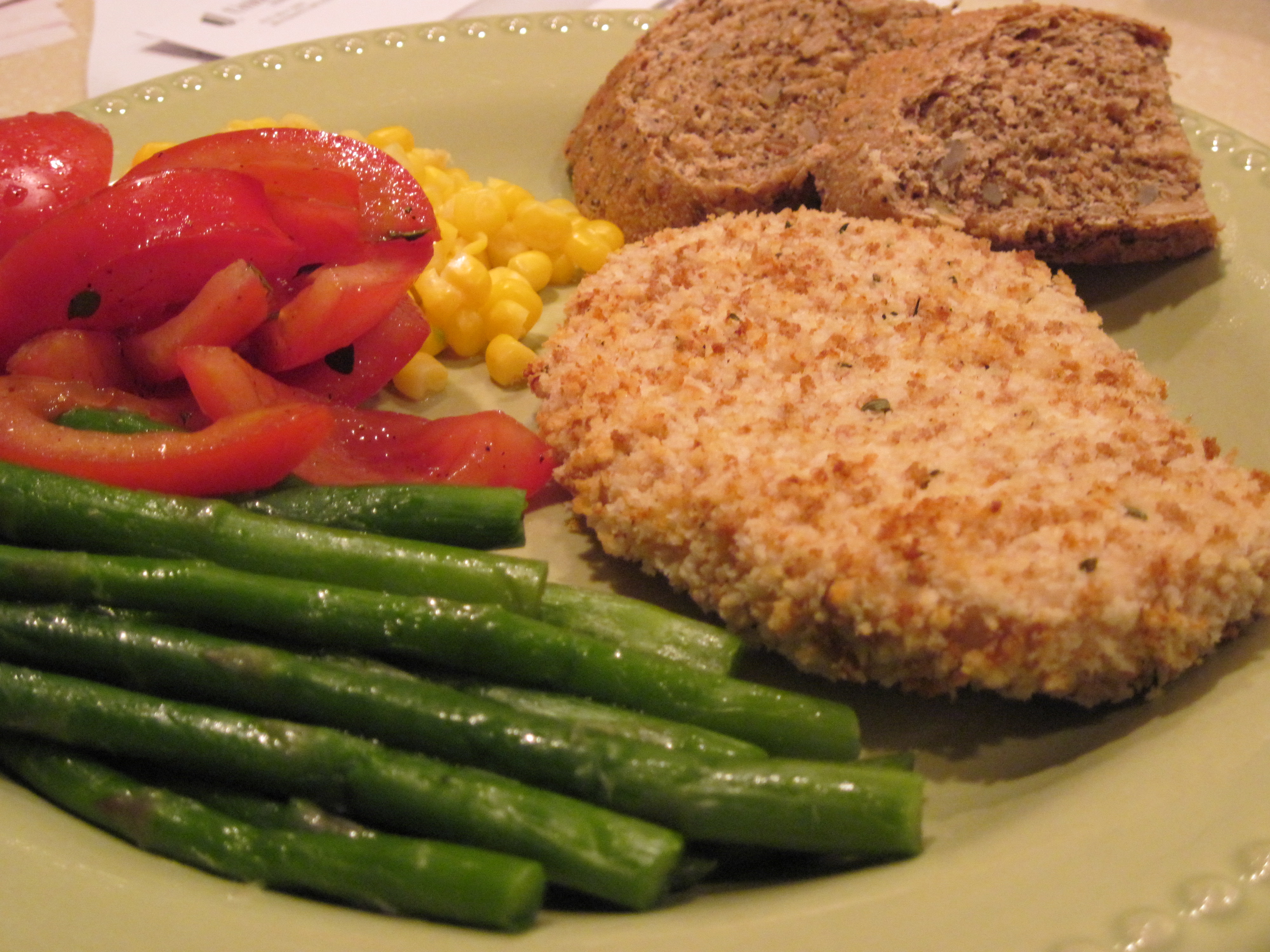 Baked Panko-Crusted Chicken Cutlets | Katie's Blog-- Food Journal & Healthy Recipes